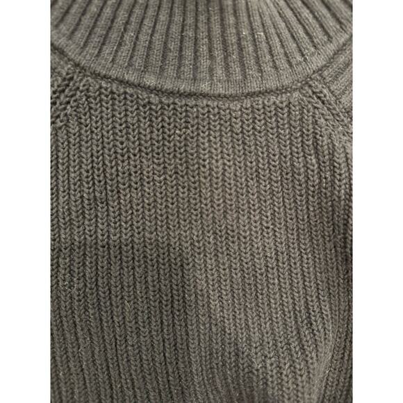 INC XL Black Cold Shoulder Cut Out Black Ribbed Knit Cotton Pullover Sweater - Picture 4 of 5